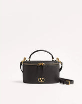 VLogo Signature Mini Vanity Bag In Grainy Calfskin