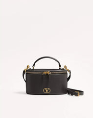 VLogo Signature Mini Vanity Bag In Grainy Calfskin