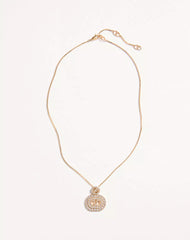 Vlogo Signature Metal And Swarovski® Crystal Necklace