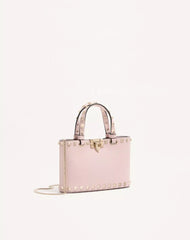 Rockstud Mini Shopping Bag In Grainy Calfskin