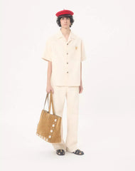 Valentino Denim Bowling Shirt With Vgold