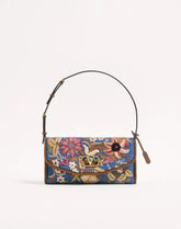 Valentino Garavani Devain Small Shoulder Bag In Embroidered Denim