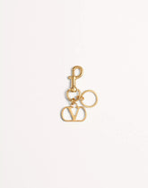 VLogo Signature Metal Bag Charm With Key Ring