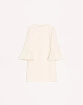 Embroidered Crepe Couture Short Dress