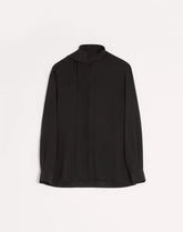 Valentino Crepe De Chine Silk Shirt With Scarf Collar