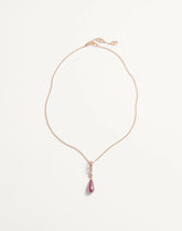 Vlogo Signature Necklace In Metal, Swarovski® Crystals And Glass Drops