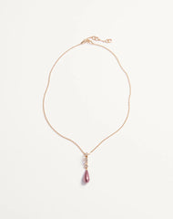 Vlogo Signature Necklace In Metal, Swarovski® Crystals And Glass Drops