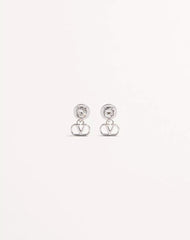 Vlogo Signature Earrings In Metal And Swarovski® Crystals