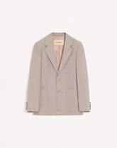 Valentino Single-Breasted Jacket In Boutonné Wool