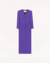 Embroidered Cady Satin Coat