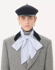 Valentino Single-Breasted Wool Jacket In Chevron Pattern
