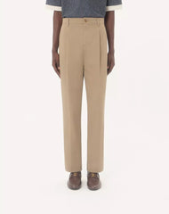 Valentino Trousers In Cotton Gabardine With VLogo Embroidery