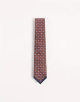 Valentie Jacquard Silk Tie With Geometric Pattern