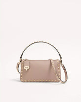 Small Rockstud Grainy Calfskin Crossbody Bag