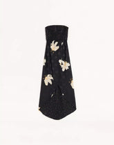 Long Dress In Crepe De Chine Jacquard Apres L'Hiver Lilium