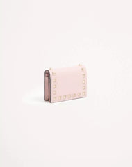 Small Rockstud Grainy Calfskin Wallet