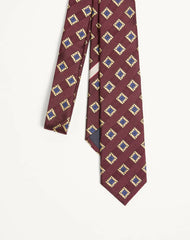 Valentie Patterned Tie In Silk, Wool, And Jacquard