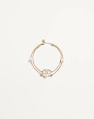 Vlogo Signature Bracelet In Metal, Pearls And Swarovski® Crystals