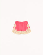 Embroidered Couture Linen Shorts