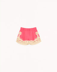 Embroidered Couture Linen Shorts