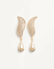 Poetique Des Gouttes Earrings In Metal, Pearl And Swarovski® Crystals