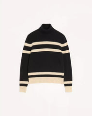 Valentino High-Neck Wool Jumper With VLogo Embroidery