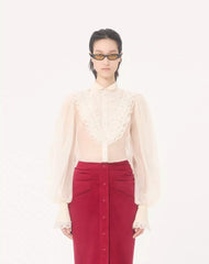 Embroidered Organza Shirt