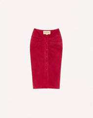Suede Midi Skirt