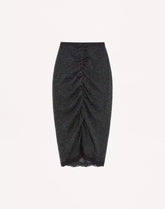 Lurex Knit Midi Skirt