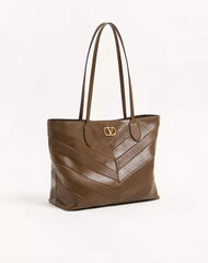 Valentino Garavani Jean Medium Shopping Bag in Nappa with Chevron Motif