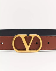 VLogo Signature Belt In Shiny Calfskin 30 Mm