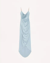 Long Dress In Embroidered Cady Satin