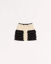 Short Skirt In Plain Wool Tweed