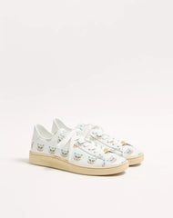 Royco Trainer In Nappa Calfskin With Le Chat De La Maison Pattern