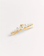 VLogo Signature Metal And Pearl Tie Clip