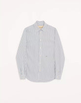 Valentino Cotton Poplin Shirt With Striped VLogo Embroidery