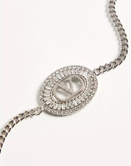 VLogo Signature Chain Belt With Crystals