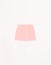 Mini Skirt In Wool Crepe