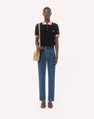 Cotton Piqué Polo Shirt With VLogo Patch