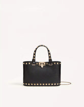 Rockstud Mini Shopping Bag In Grainy Calfskin
