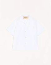 Valentino Bowling Shirt In Cotton Poplin With Vgold