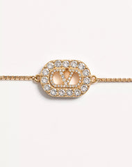 Vlogo Signature Metal And Swarovski® Crystal Bracelet