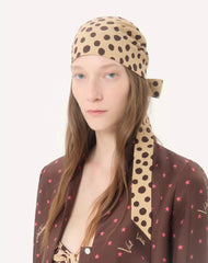 Pois Dalmata Plus De Pois Headband In Cotton And Silk