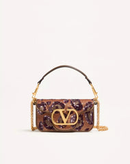 Valentino Garavani Locò Small Embroidered Animalier Shoulder Bag