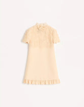 Embroidered Crepe Couture Short Dress