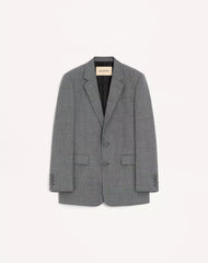 Valentino Single-Breasted Jacket In Mouliné Wool