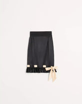 Double Satin Midi Skirt