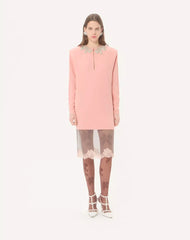 Embroidered Cady Couture Short Dress