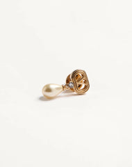 Ovalette Earrings In Metal, Pearls And Swarovski® Crystals