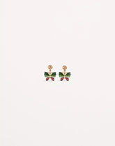 Flutterby Metal And Enamel Earrings
